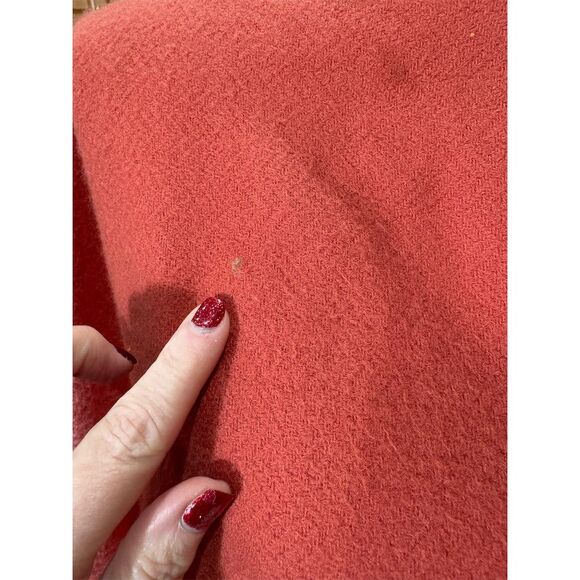 Universal Thread Women's Orange Cape Poncho One Size Fringed Edges - Picture 3 of 9